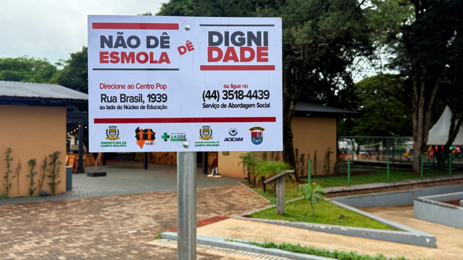 Campo Mourão lança campanha para conscientizar população sobre atendimento às pessoas em situação de rua