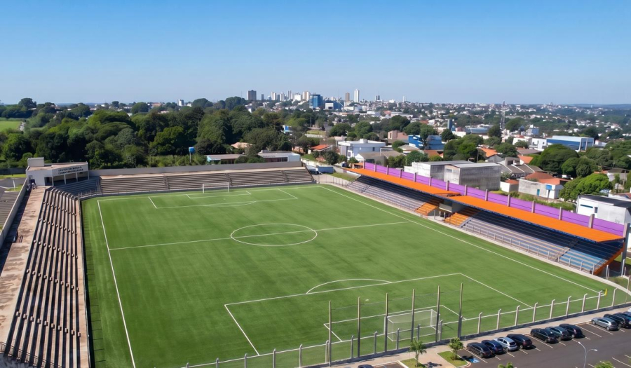 Estádio José Carlos Galbier terá nova etapa de ampliação com investimento de R$ 4,4 milhões em Campo Mourão