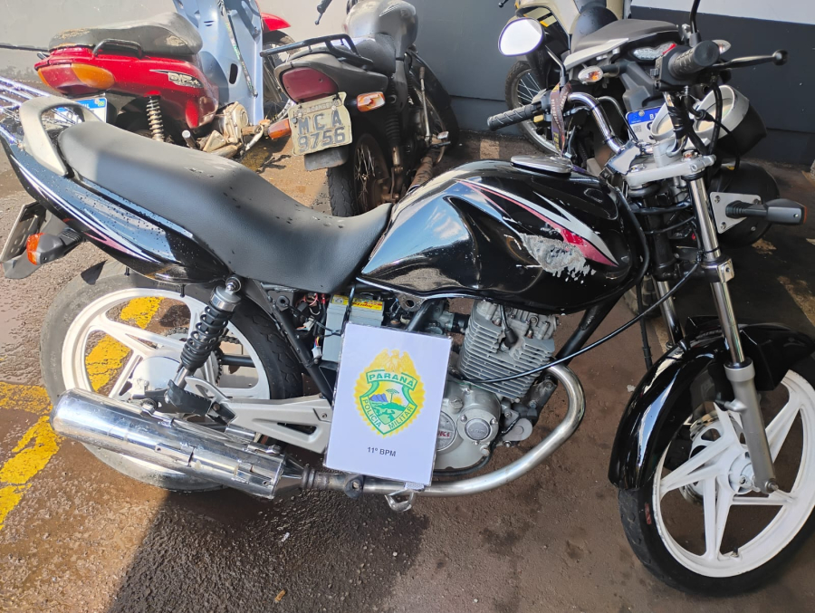 Homem é preso com motocicleta adulterada durante abordagem da PM em Campo Mourão